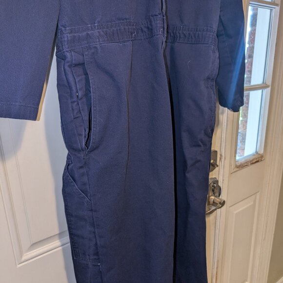 VTG Aramark Mens 50r Blue Mechanic Workwear 1PC Coveralls "Bill" - Picture 3 of 8